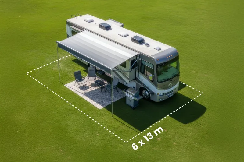 PREMIUM XXL Stellplatz 78 m² – großes Wohnmobil, AirPower 2027